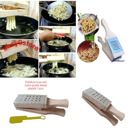 Cetakan Kue Ulat Sutra Jumbo Cetakan Akar Kelapa Putu Mayang Gratis Lemet dan Pemisah Kuning Telur