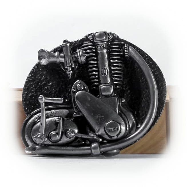 Buckle Kepala Ikat Pinggang BSA, dogdag metalworks, biker, skull, tengkorak, motor
