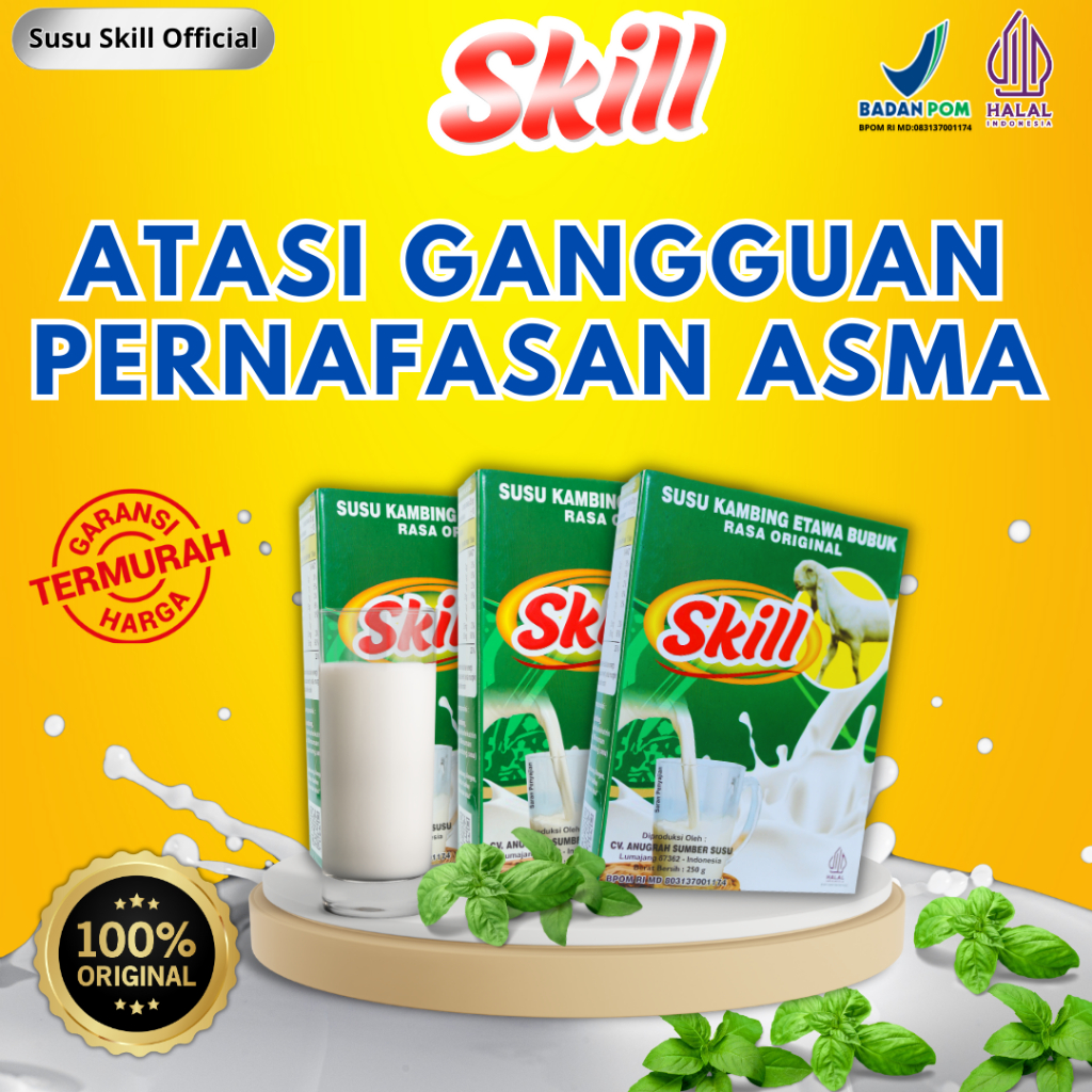 

Susu Skill Susu Etawa Herbal Gangguan Pernapasan Asma Official 1 Box Reffil