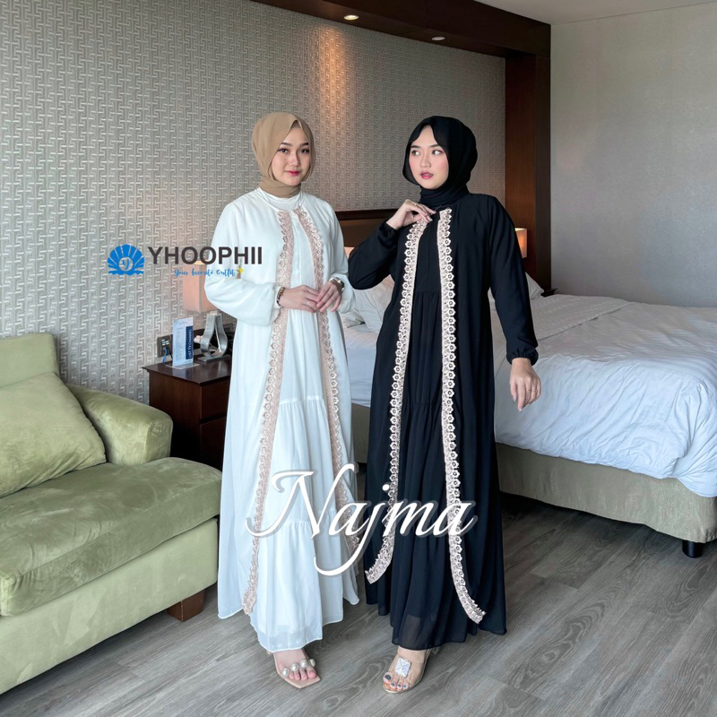Najma Dress - New Dress - Gamis Kondangan - Abaya Wanita Best Seller - Bisa Cod
