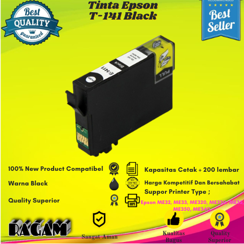 Cartridge Tinta Compatible 141 T141 Epson ME32 ME320 ME340 ME900WD - Black