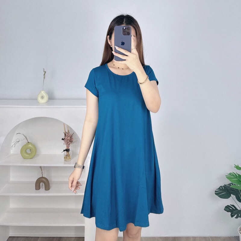 BASIC DRESS RIB PREMIUM / Kaos Rib Premium / Rib Tunik Midi BY SUNAN STOREE