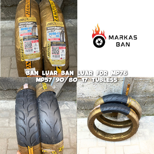 BAN LUAR FDR RING 17 SPORT MP57/MP76 90/80-17 TUBLESS