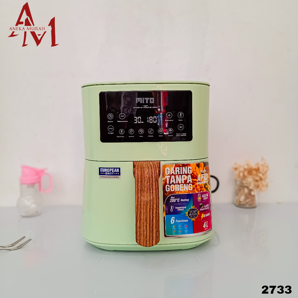 PANCI LISTRIK SERBAGUNA MITO AIR FRYER AF 1 GREEN ( 2733 )