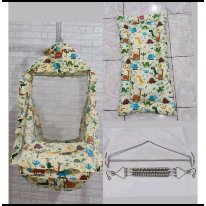 KAIN AYUNAN INSTAN BAYI 3IN1 DAN 5IN1 ( dapat kain ayun, kasur, kelambu, hanger dan 2 per ) AYUNAN B