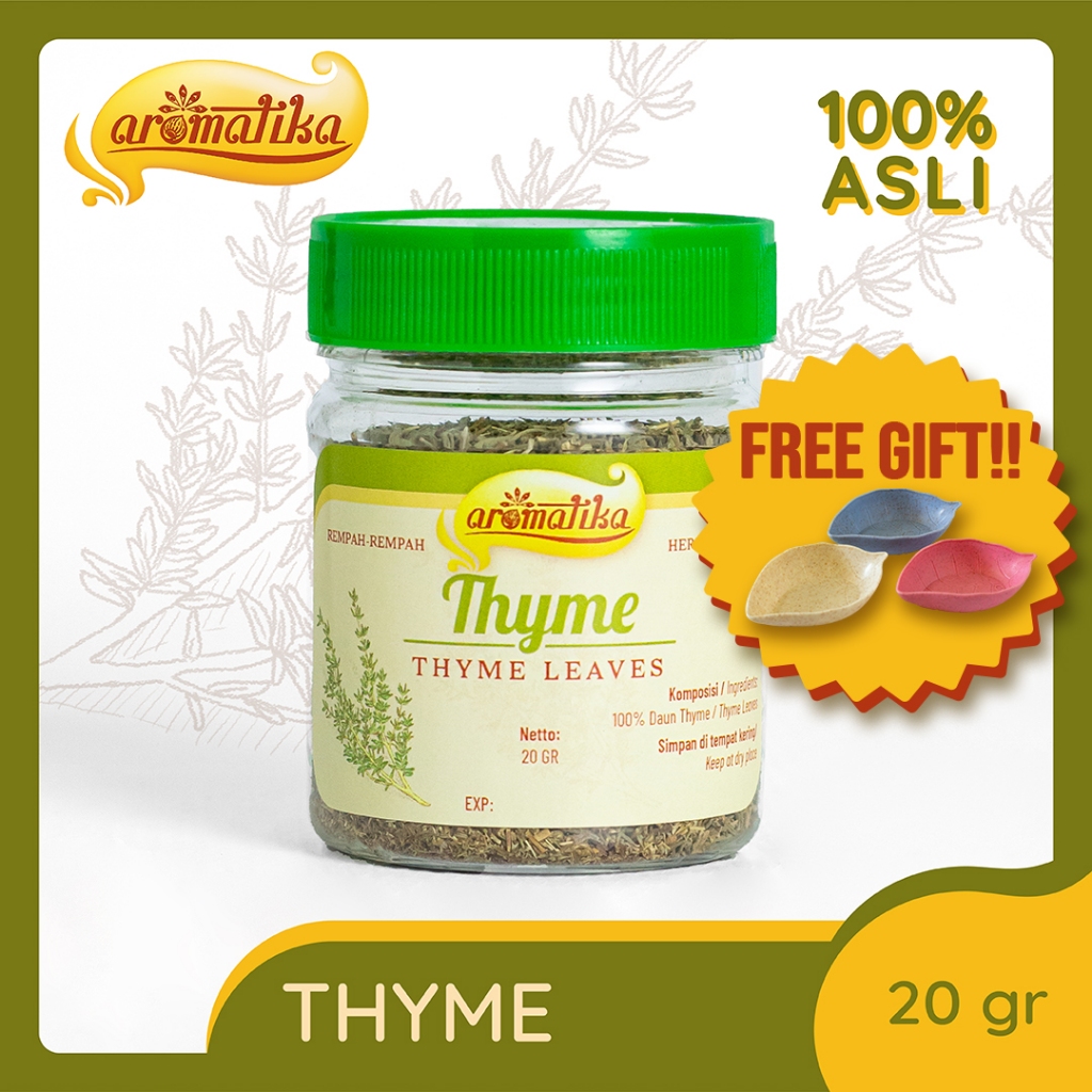 

[Gratis Tempat Sambal Cantik] Thyme Aromatika (100% asli): Bubuk Thyme Wangi dan Kaya Rasa