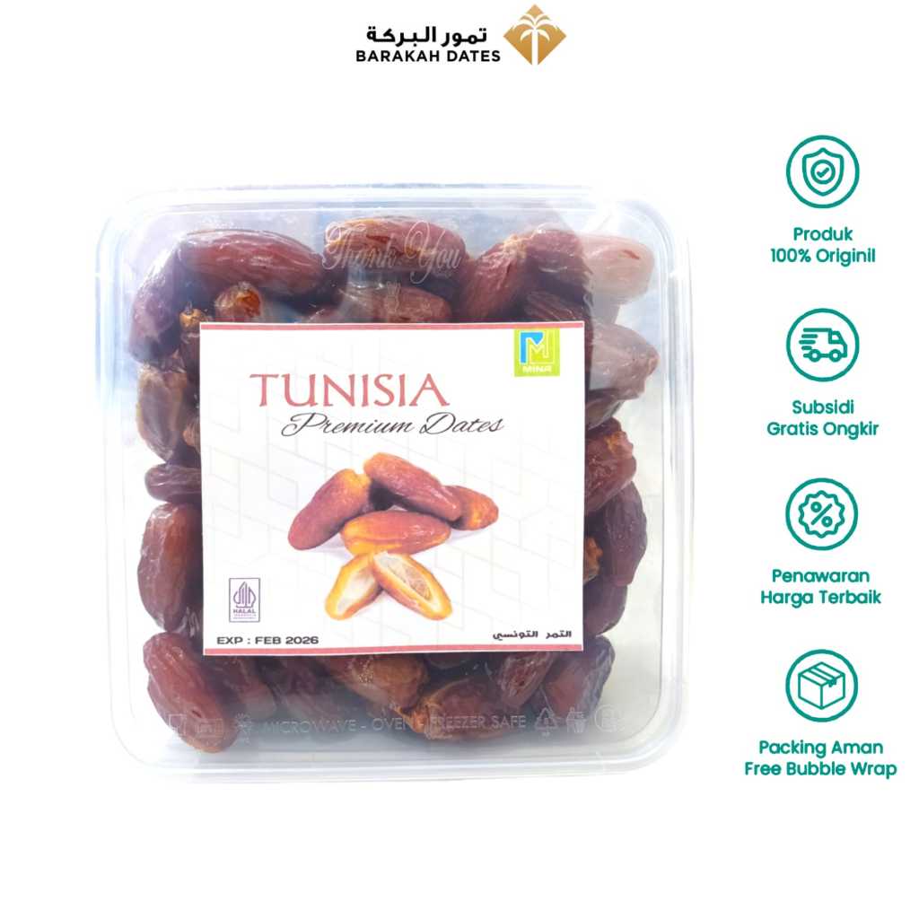 

Kurma Tunisia Madu Palmfruit Premium 1 Kg Kemasan Mika