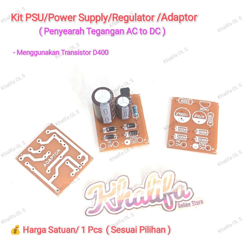 DIY Modul Penyearah Tegangan AC to DC Power Supply Singgle DIY Rakitan PCB Kit Modul PSU Non CT Tung