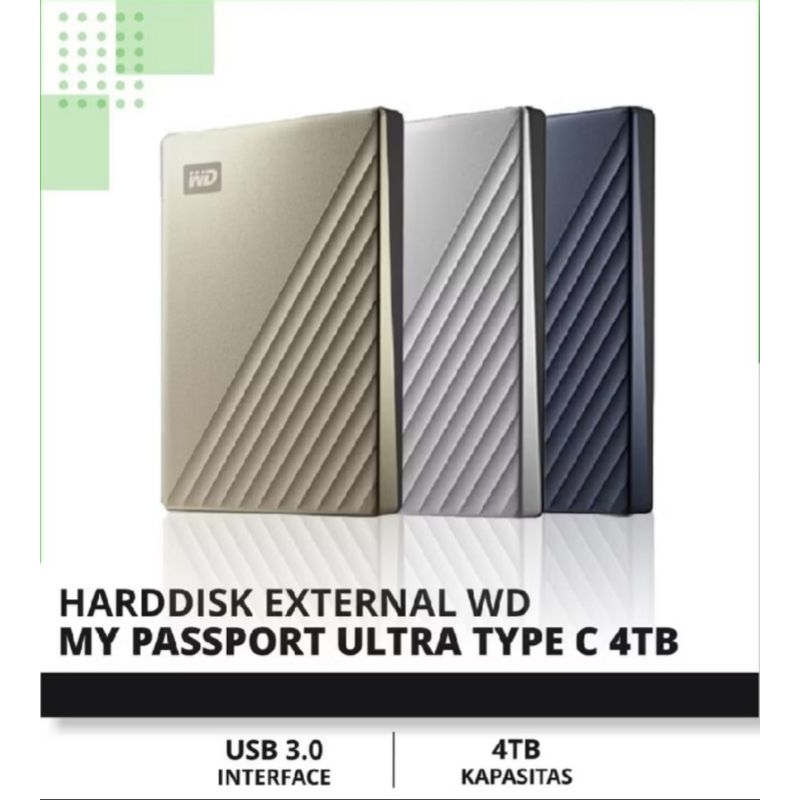 Harddisk External WD My Passport ULTRA TYPE C 4TB
