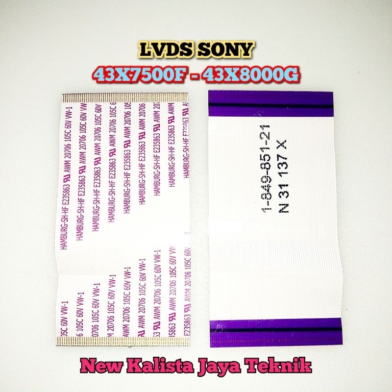 KABEL LVDS TV SONY 43X8000G 43X7500F ORIGINAL KABEL FLEXIBLE 43X7500 43X8000 KABEL TCON KD43X7500F K