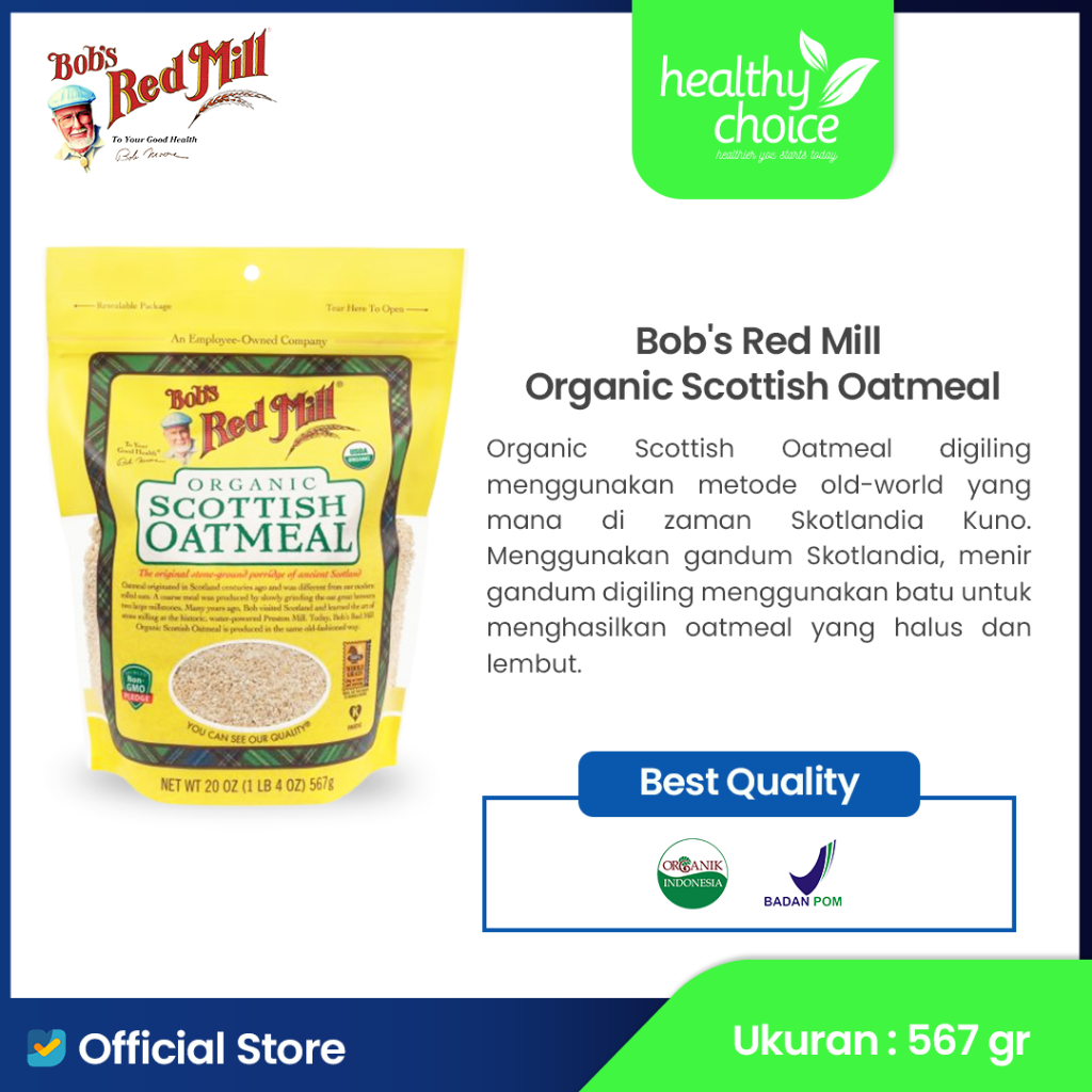 

Bob's Red Mill Organic Scottish Oatmeal 567gr