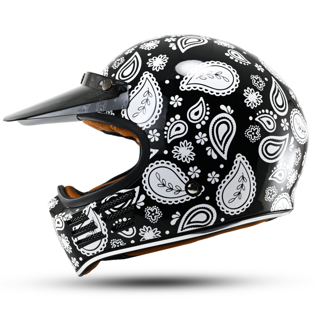 Helm Full Face Jitsu Cakil Motif Paisley SNI