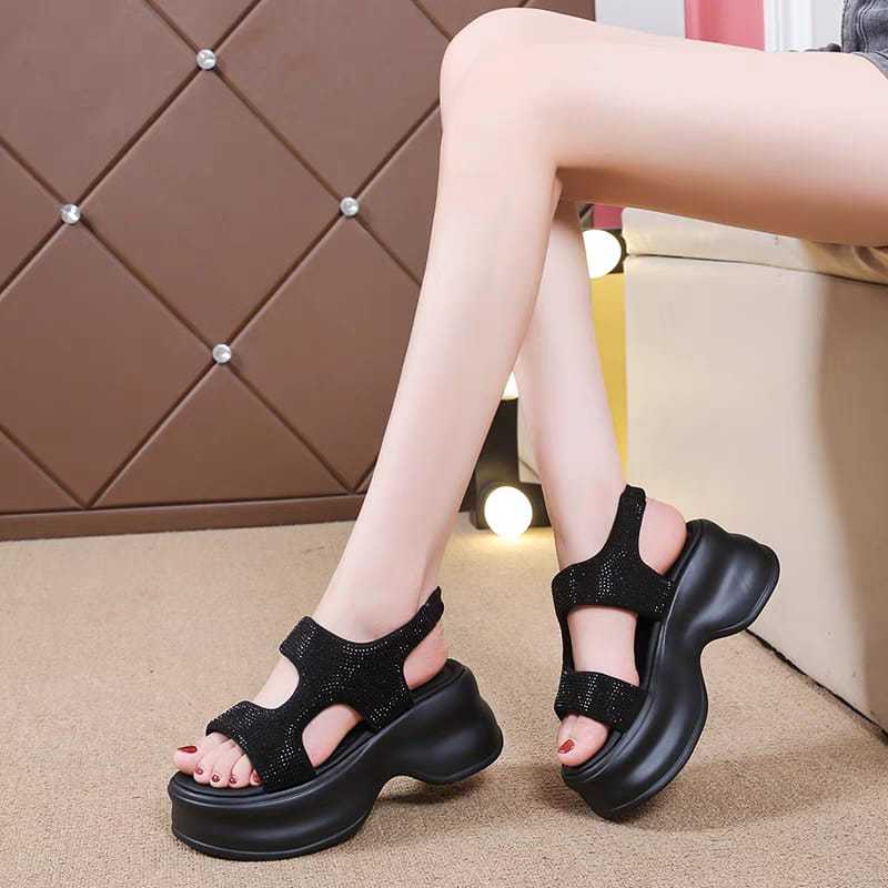 Sandal Wedegs Tali Wanita Import Terbaru Tipe 1093