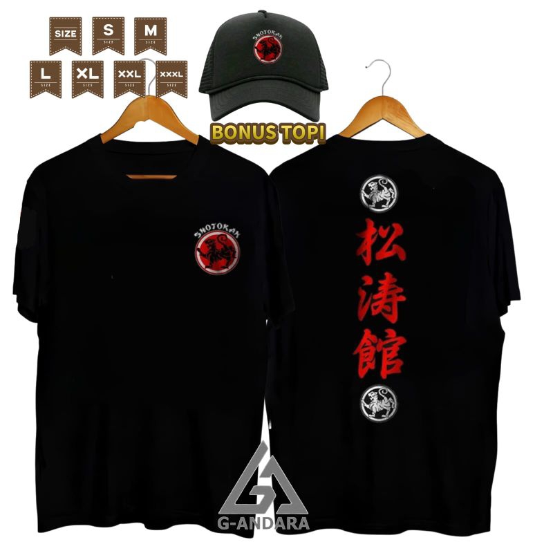 KAOS BELADIRI KARATE SHOTOKAN KAOS DISTRO PRIA BONUS TOPI