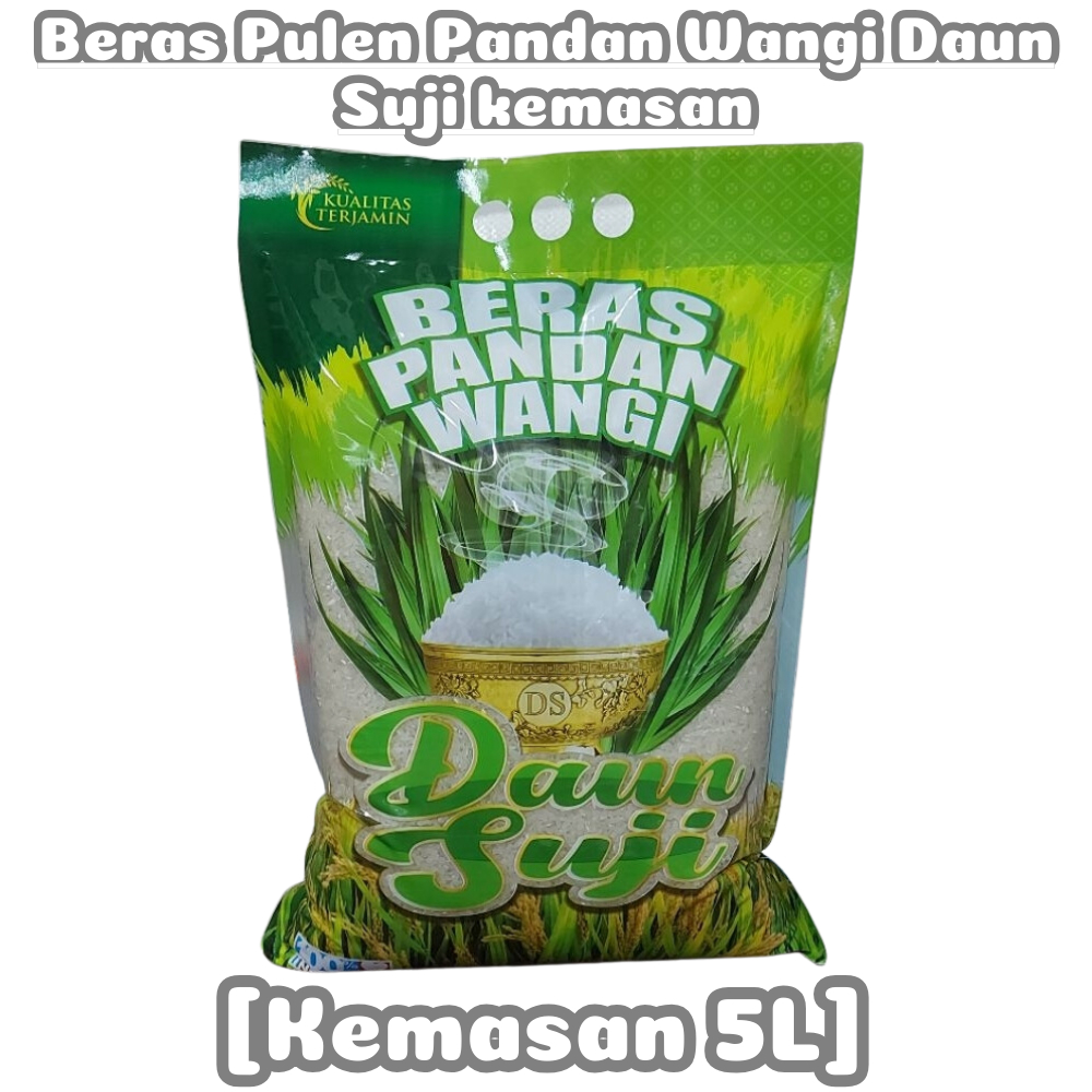 

Jual Beras Pulen Pandan Wangi Daun Suji kemasan 5L | SHOPEE INDONESIA