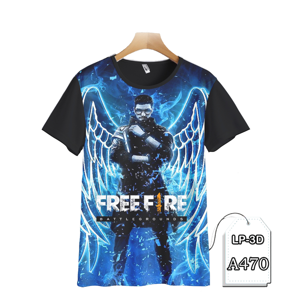 KAOS Free Fire DJ ALOK Anak Printing 3D KAOS Alok Free Fire LP3D-A470