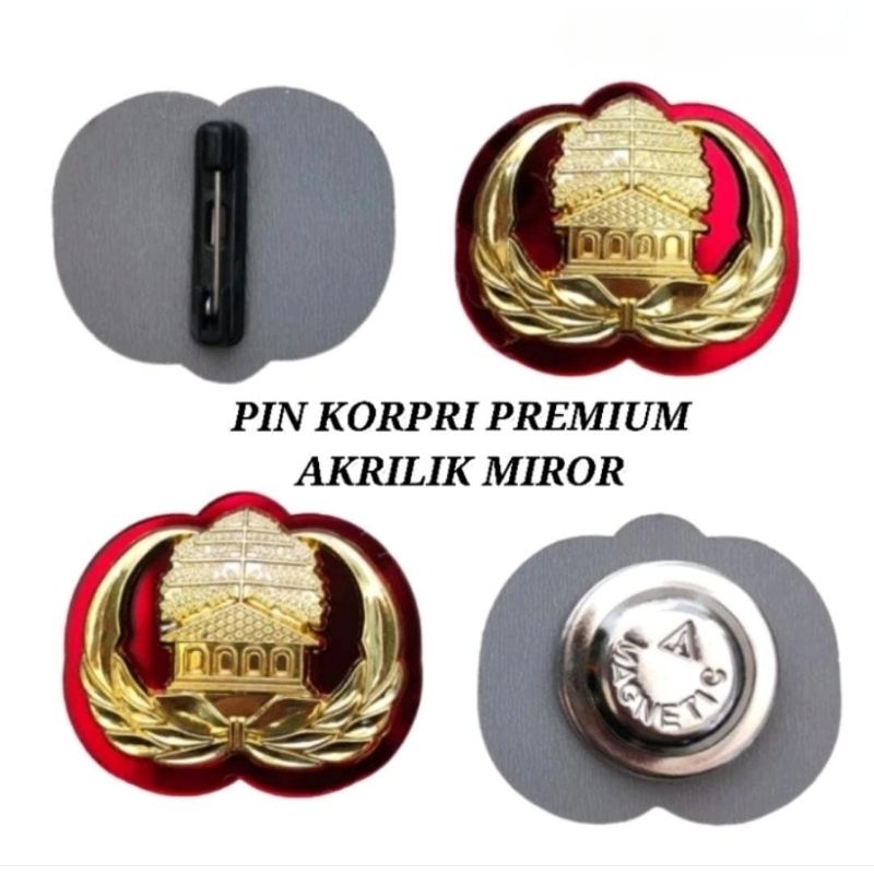 PIN KORPRI GOLD PREMIUM AKRILIK MIROR- BROS KORPRI GOLD PREMIUM AKRILIK MIROR