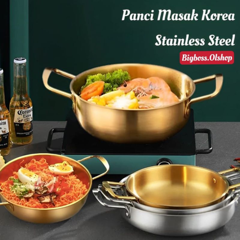 Panci Emas Korea Ramen Panci Ramen Gold / Panci Ramyun Korea Premium
