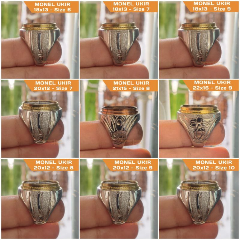 RING CINCIN MONEL SUPER GRAFIR UKIR HANDMADE