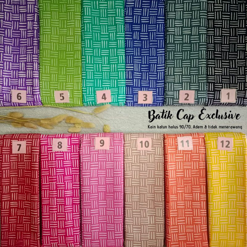 Hn kain batik cap pastel batik garutan modern bahan baju batik wanita hn
