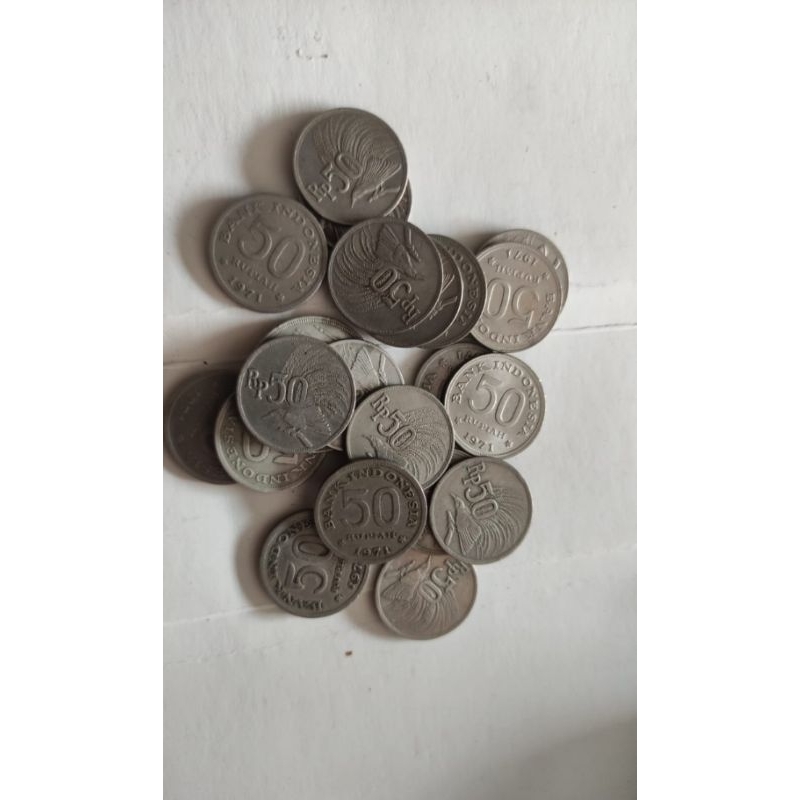 Uang Koin 50 Rupiah Burung Cendrawasih 1971 (ASLI 100% ORI)