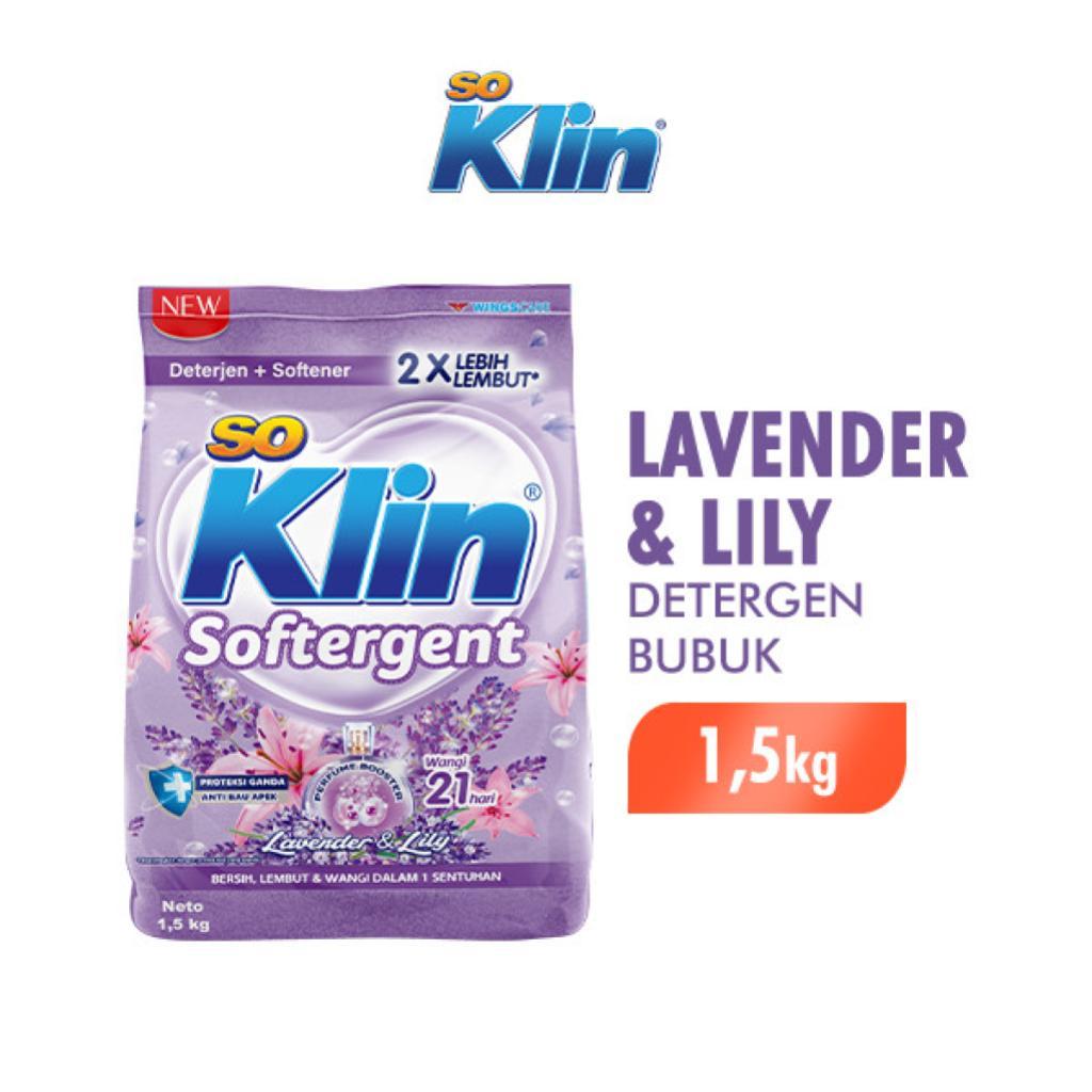 Soklin Deterjen Bubuk Softergent Lavender & Lily 1,5 kg