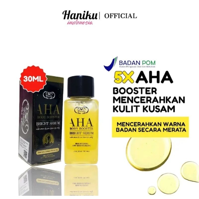 HANIKU AHA BODY BOOSTER BRIGHT SERUM BPOM / AHA BODY SERUM