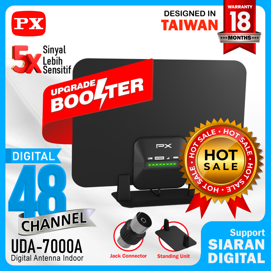 Antena PX Digital UDA-7000A + Booster Antena Digital TV