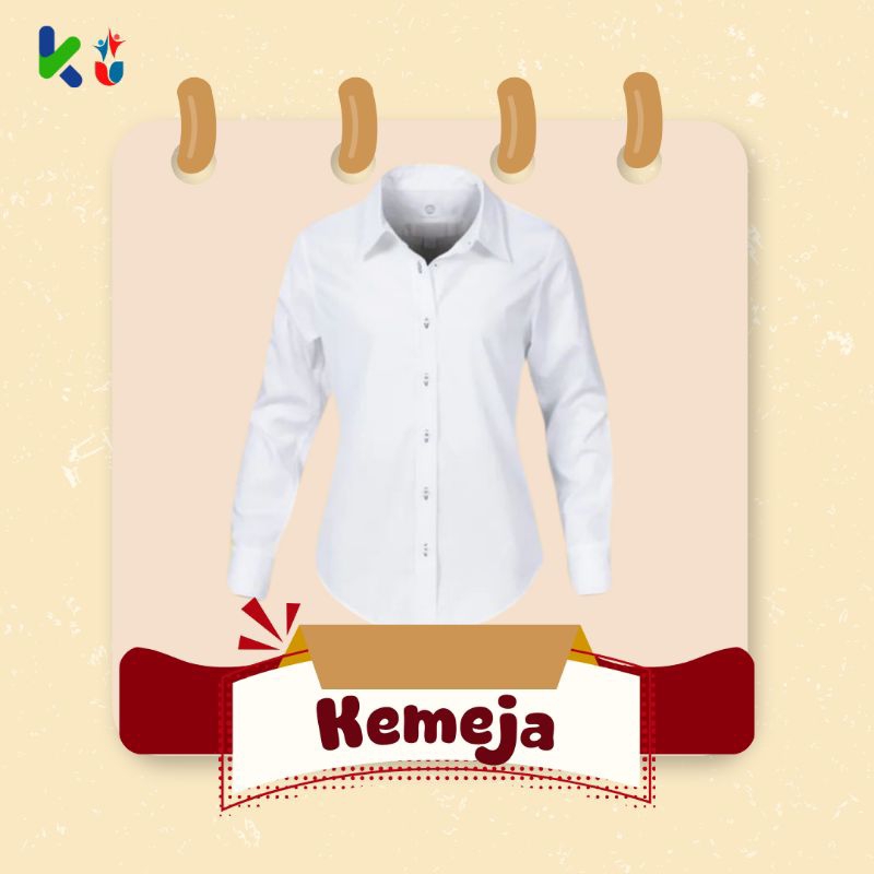 Kemeja Putih Lengan Panjang Wanita Pria - Kemeja Kantor - Baju Ospek - Kemeja Katun Tangan Panjang