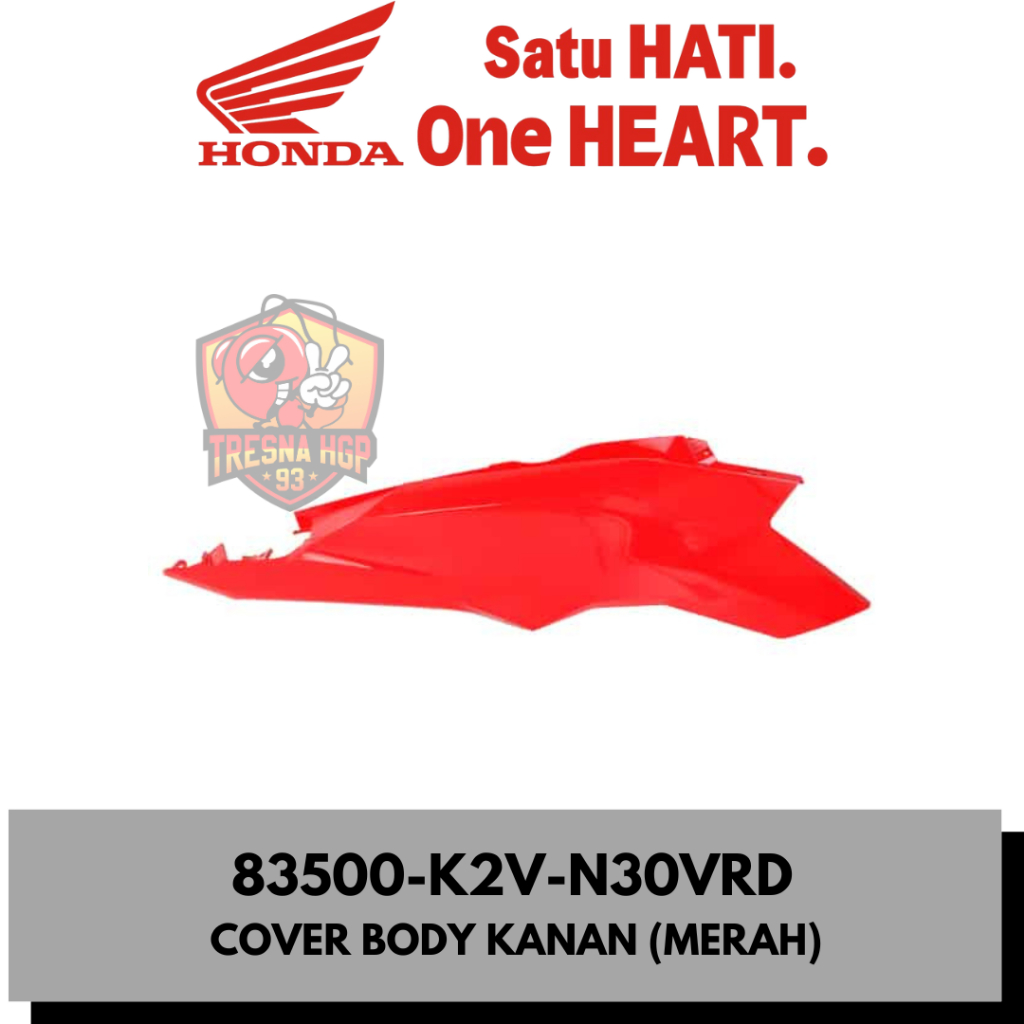 83500-K2V-N30VRD COVER BODY KANAN (MERAH) NEW VARIO 125 ESP K2V ORIGINAL | COVER R BODY 83500K2VN30V