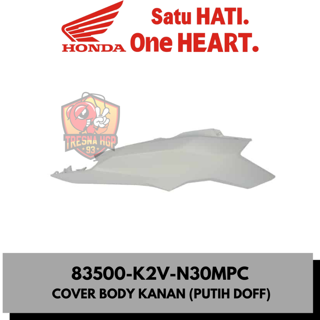 83500-K2V-N30MPC COVER BODY KANAN (PUTIH DOFF) NEW VARIO 125 ESP K2V ORIGINAL | COVER R BODY 83500K2