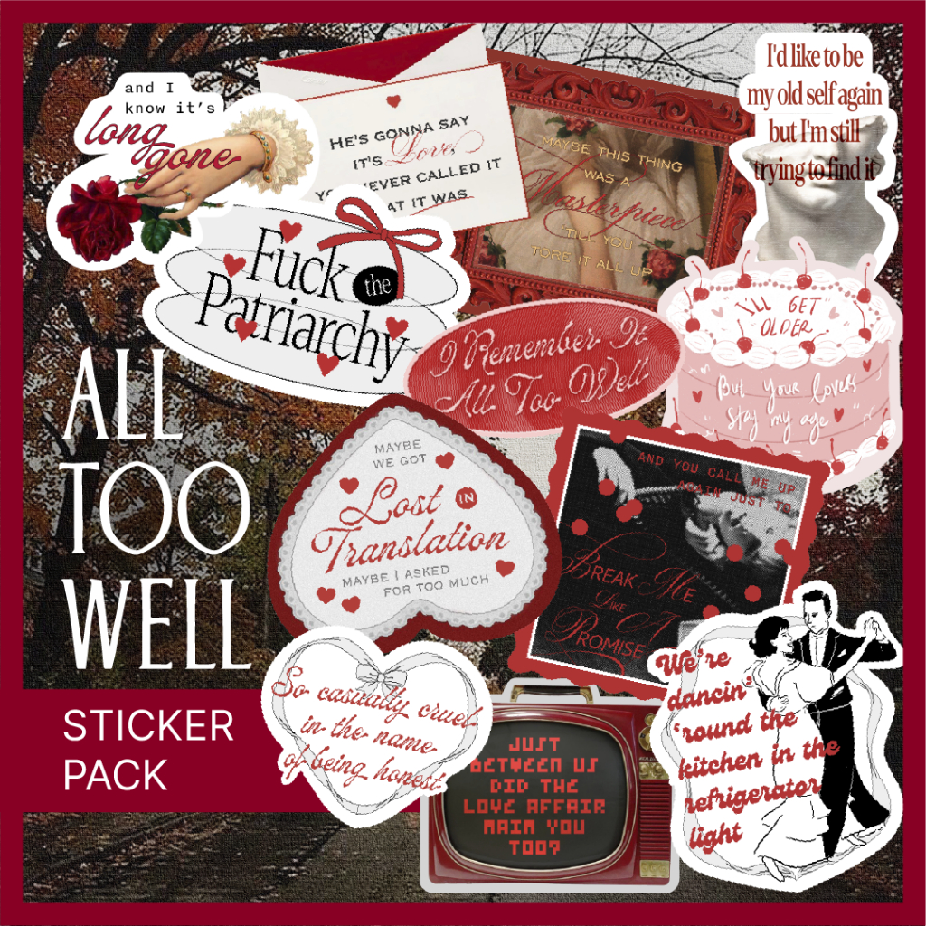 

Sticker All Too Well Taylor Swift