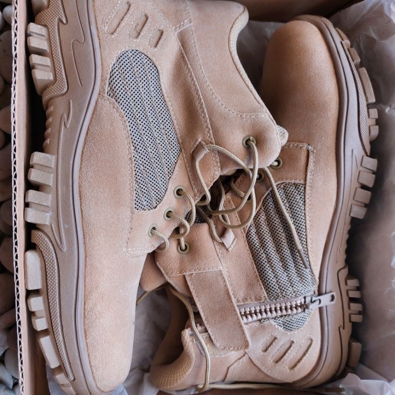 Sepatu PDL Tactical Jatah Polri TNI Dinas Kulit Gurun