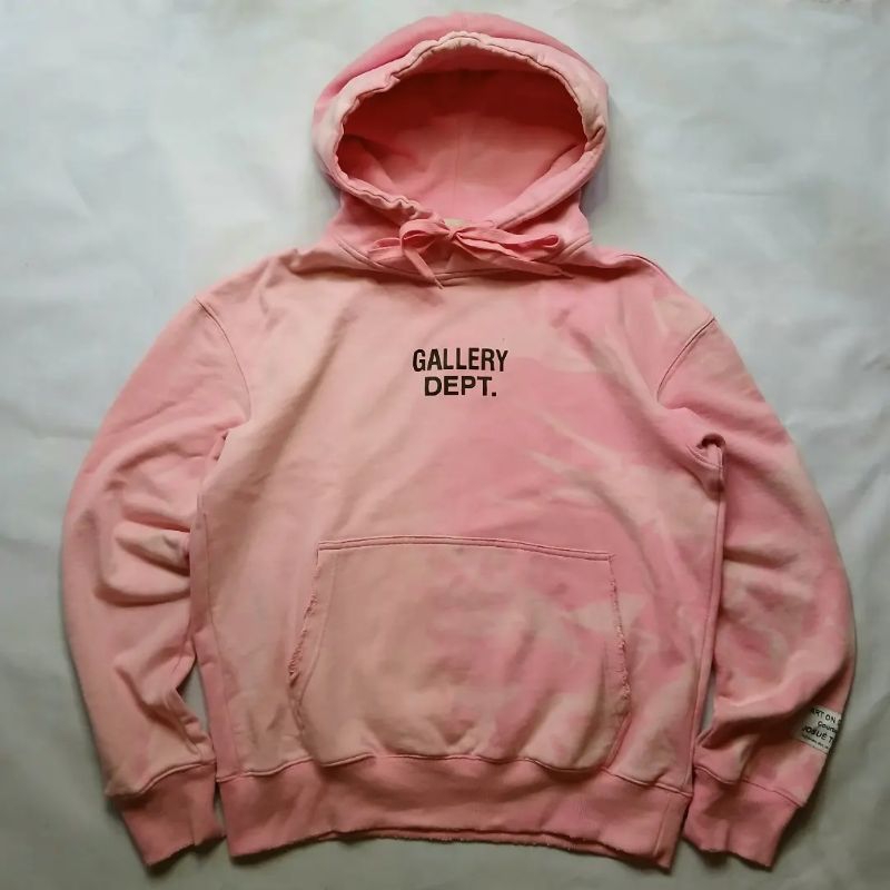 Hoodie Gallery Dept. Pink Tie-Dye Ripped Style