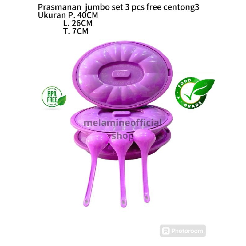 Prasmanan Set Oval Jumbo/Wadah Prasmanan/Tempat Makanan Saji/tempat makanan Bpa Free Plastik
