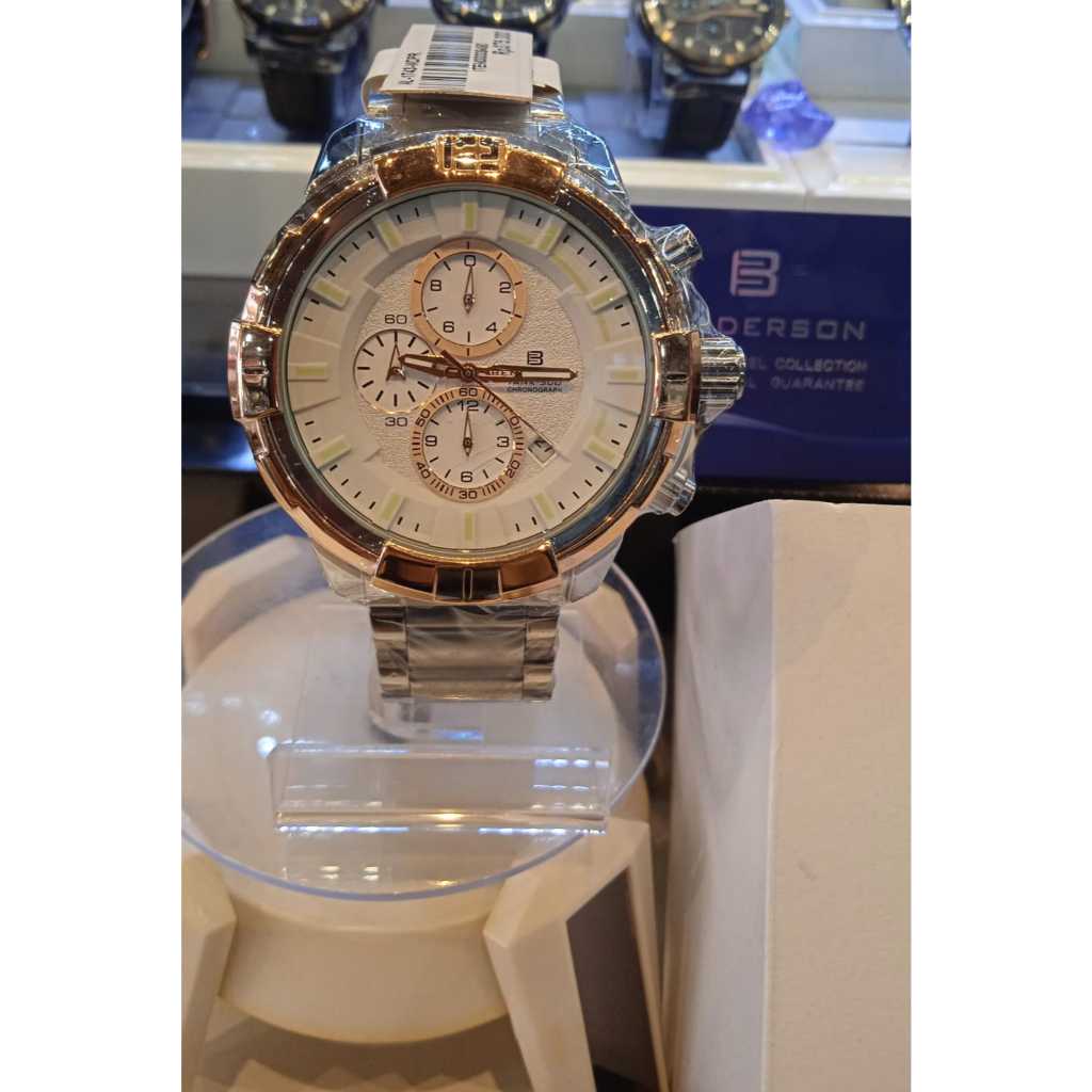 Jam tangan Pria Benderson 1743 MDPR chronograph stainless steel - Jam tangan Pria original Benderson