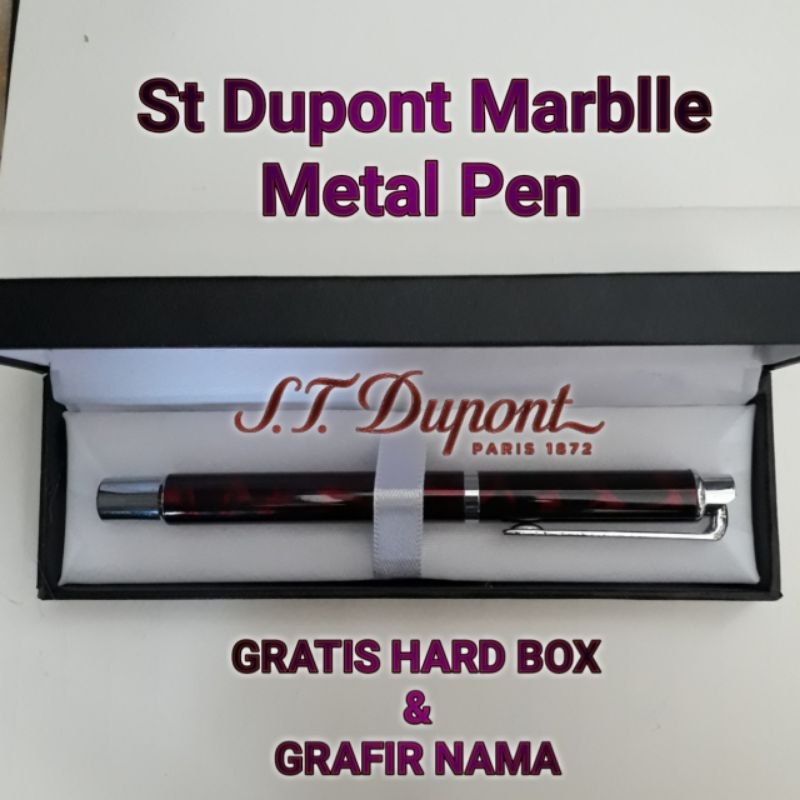 

Bollpoint Mewah St Dupont Marblle Series Gratis Hard Box Dan Grafir Nama