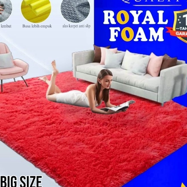 Ekstra karpet bulu rasfur karpet bulu uk 2x16x4cm