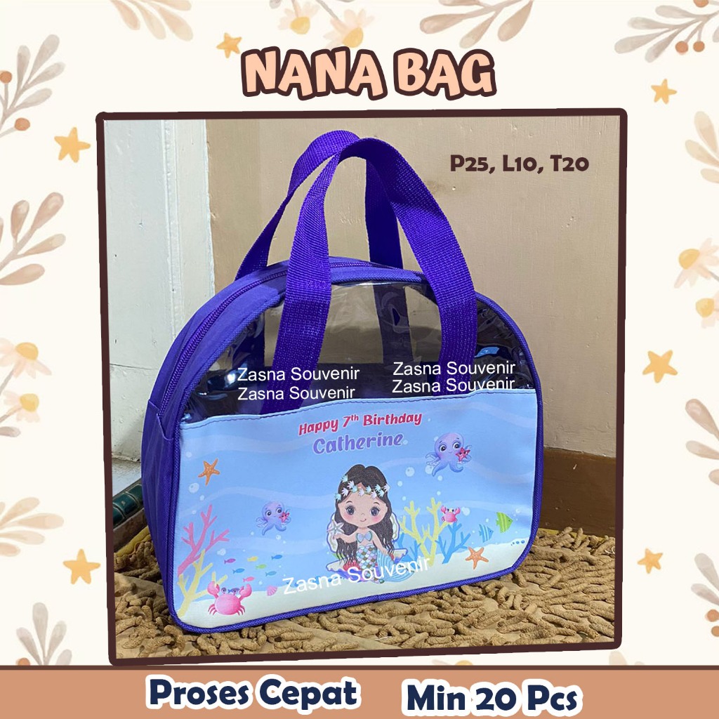 

TAS ULTAH CUSTOM TERLARIS, 25X10X20, BAHAN POLYESTER DAN MIKA FREE DESAIN MOON BAG