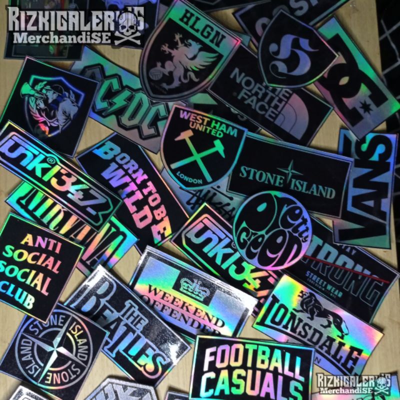 

Stiker hologram casuals football culture hooligans isi 10 pcs stiker helm case hp tumblr sudah dilaminasi glossy
