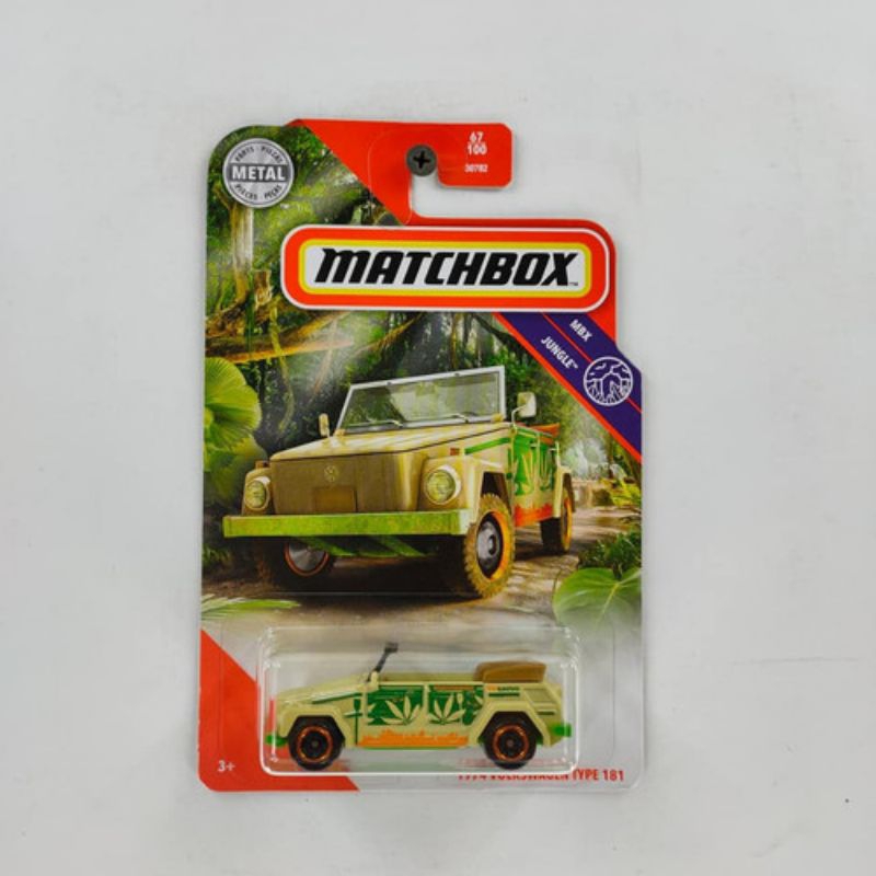 Matchbox 1974 Volkswagen Type 181 VW Safari Convertible Brown Green color Roadster VW Edition Euro S