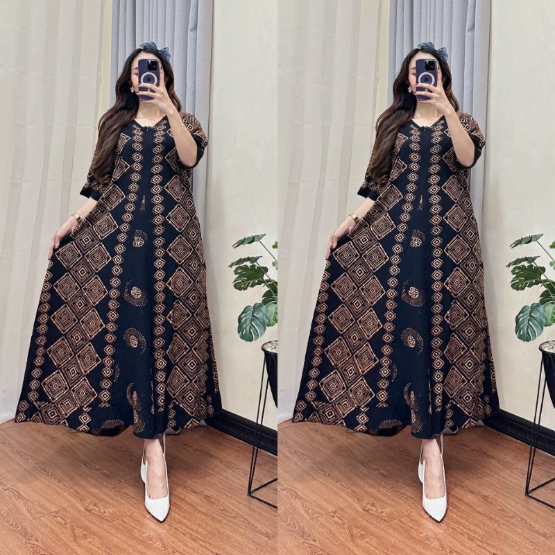 DASTER KLOK JUMBO BUSUI MOTIF KOTAK SEGITIGA VIRAL-DASTER KLOK JUMBO BUSUI KEKINIAN TERLARISS