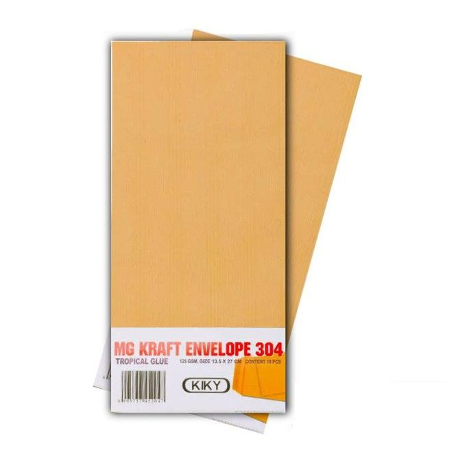 

Amplop Coklat Coklat 304 / MG KRAFT ENVELOPE 304 Pakai Lem Eceran 1 Pcs