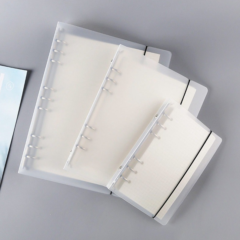 

GOGO ORDER DIY Binder 6 Ring Plastic binder Cover A5 Binder Transparan A5