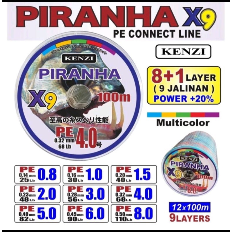 senar pe Piranha x9