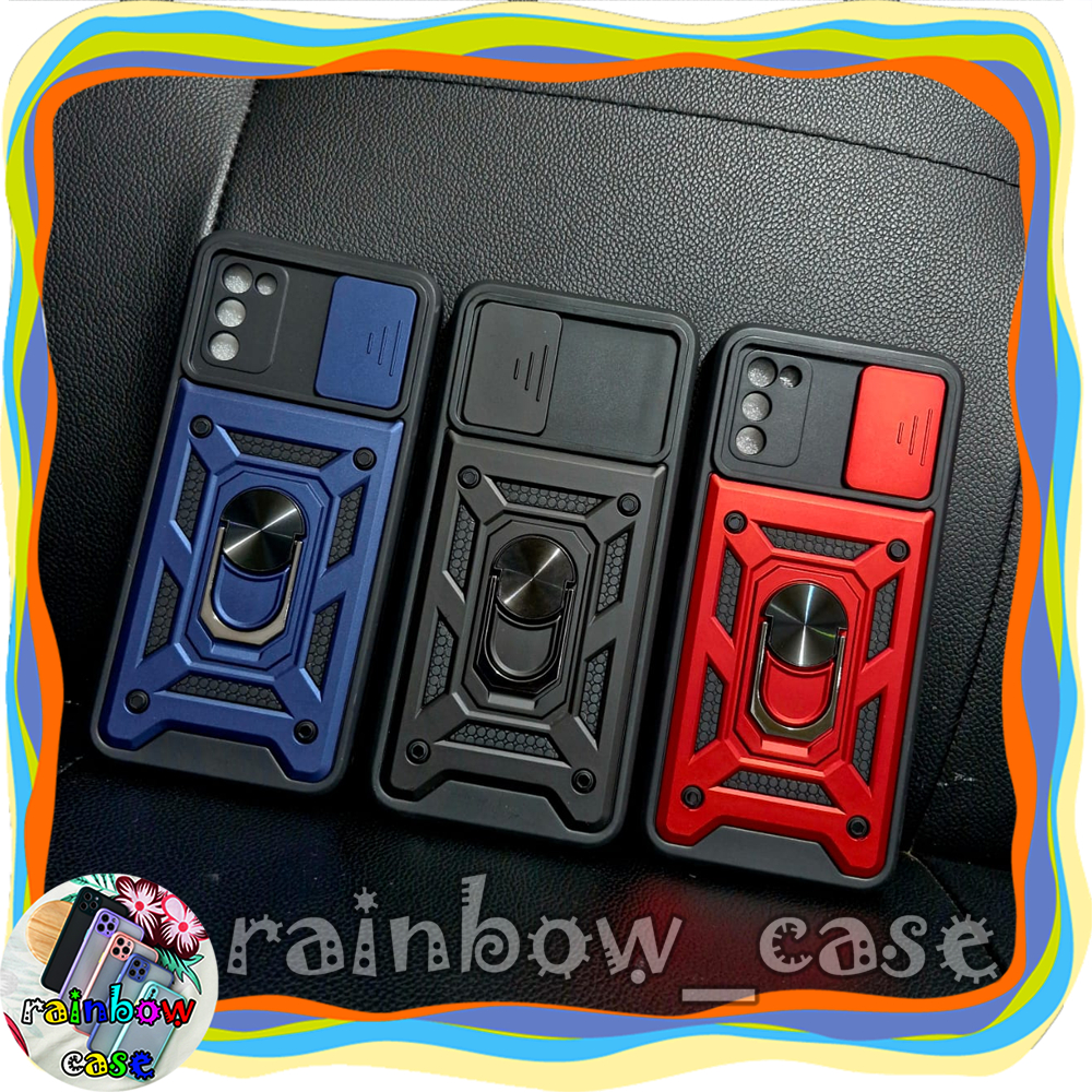 SAMSUNG A02S / A03S CASE TRANSFORMER 2 IN 1 SLIDE CAMERA RINGSTAND