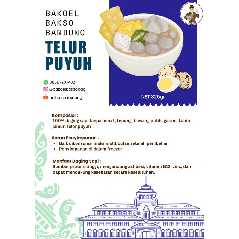 

Bakso Telur Puyuh - Bakso Premium isi 5 pcs