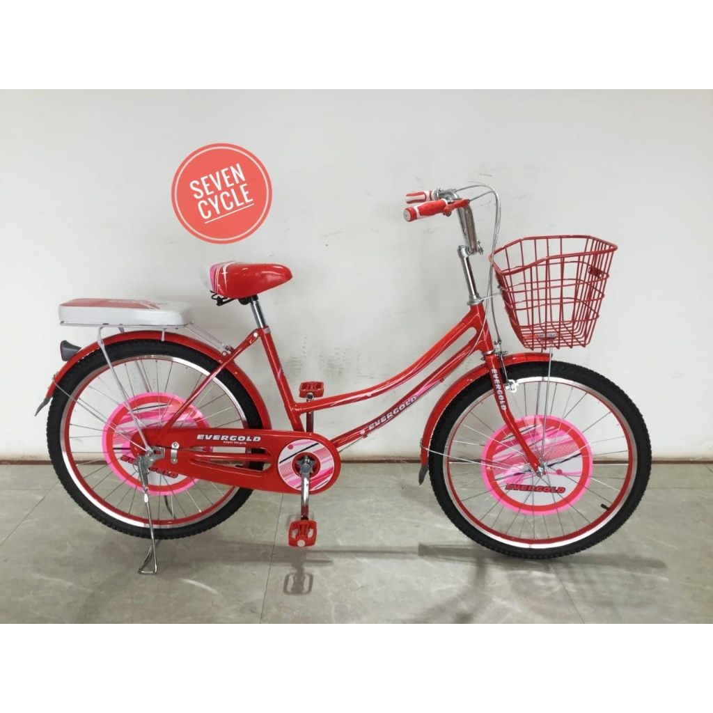Sepeda mini keranjang dewasa EVERGOLD 24inch