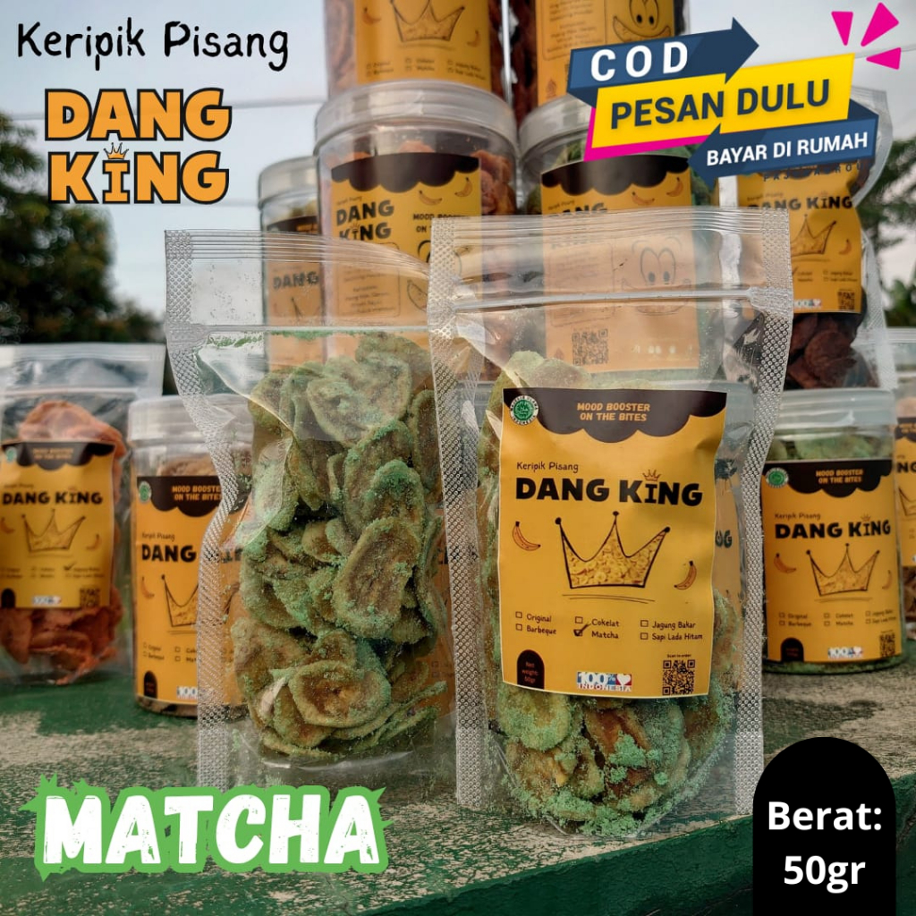 

Keripik Pisang Matcha DANG KING 50g Keripik rasa Cemilan Milenial