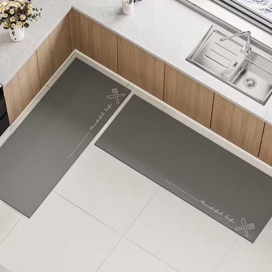 KI3 Keset Dapur 2 in 1  Keset Kaki Diatomite Tebal Cepat Kering Dan Anti Slip